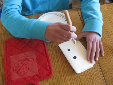 Miss Abigail S Hope Chest Stenciling Tutorial Ladybug Hot Pads