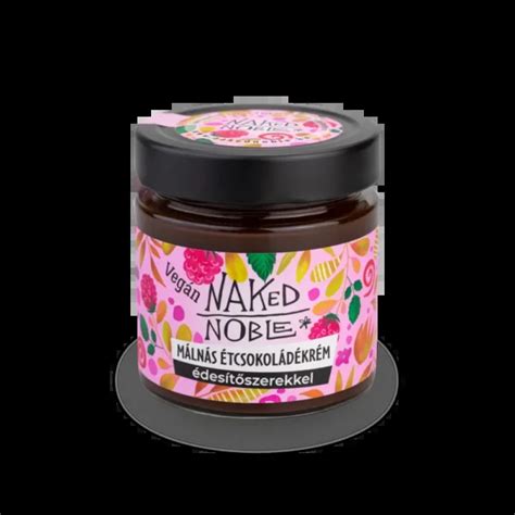 Naked Noble Málnás Étcsokoládékrém édesítőszerekkel g Naked Noble