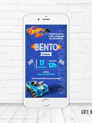 Convite Virtual Hot Wheels Elo Produtos Especiais
