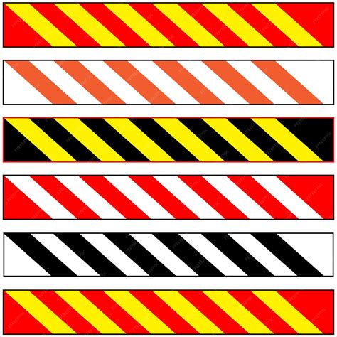 Premium Vector | Signs for marking obstacles and dangerous locations