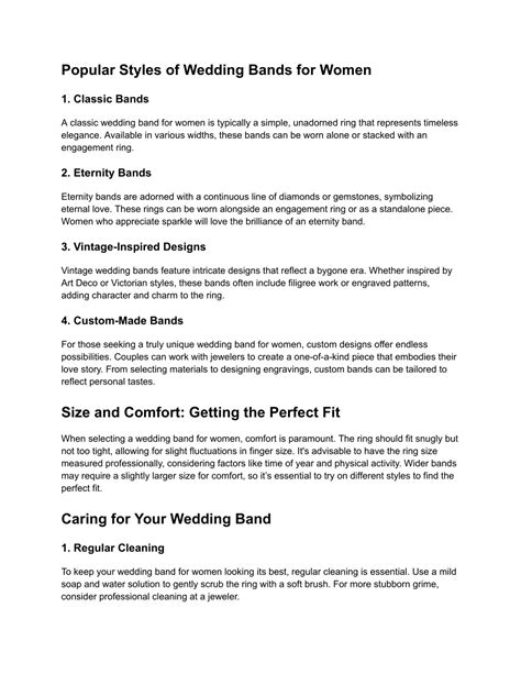 Ppt Timeless Symbols Of Love The Ultimate Guide To Wedding Bands For Women Powerpoint