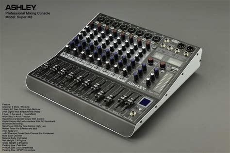 Jual Mixer Ashley Super M8 Original 8 Channel Bluetooth Recording USB