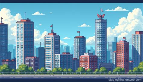 Modern City Sprite Sheet Stable Diffusion Online