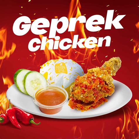 menu  geprek doyan ayam indonesia