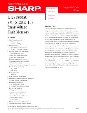 LH28F800SG Datasheet PDF Sharp Electronics