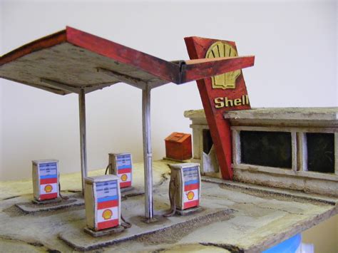 Terrain And Toy Soldiers Petrol Station