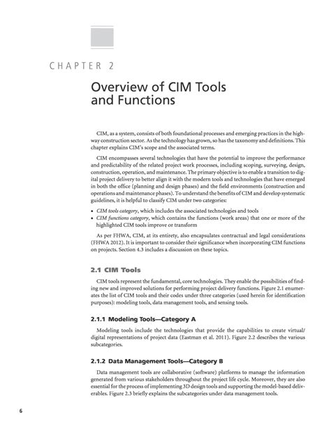 Chapter 2 Overview Of Cim Tools And Functions Civil Integrated