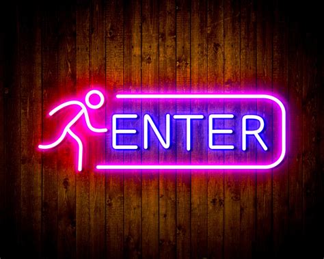 Enter Sign Led Neon Sign Wall Light Neon Signs Led Neon Signs Wall