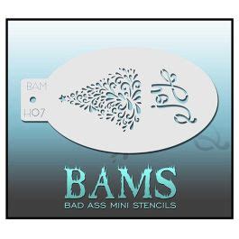 Bad Ass Bams FacePaint Stencil Christmas Facepaintshop