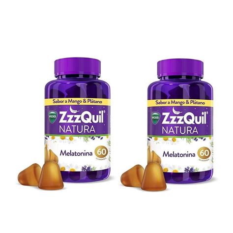 ZzzQuil Natura Melatonin 2x60 Mango And Banana GummiesDUPLOVICKS