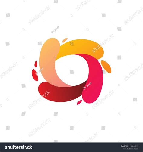 Full Color Splash Swirl Logo Design Stock Vector Royalty Free