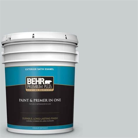 BEHR Premium Plus 5 Gal 720E 2 Light French Gray Hi Gloss Enamel