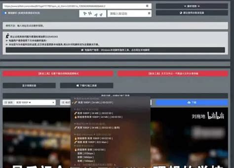 B站视频解析下载（bilibili视频下载） 贝贝bilibili 哔哩哔哩视频下载 A姐分享