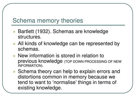 PPT - Schema and Memory PowerPoint Presentation, free download - ID:3125973