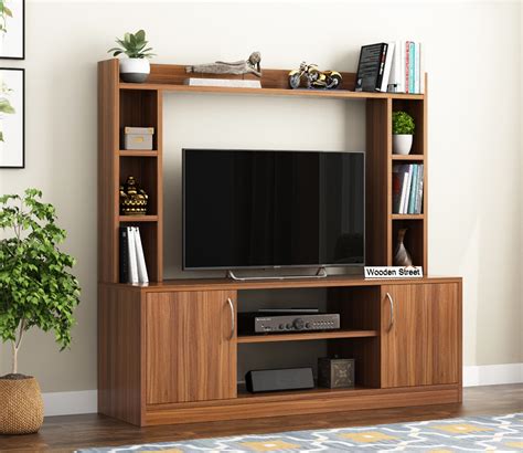 Buy Daisy Engineered Wood Tv Entertainment Unit Exotic Teak Finish At