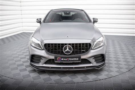 Front Splitter V 1 Mercedes AMG C43 Coupe Sedan C205 W205 Facelift