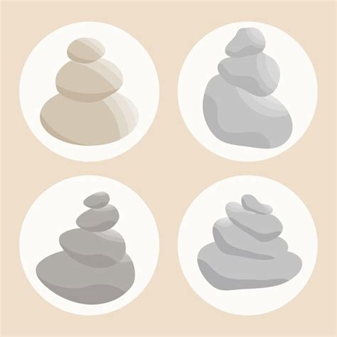 premium vector stack  smooth stones