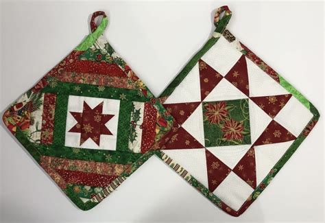 Holiday Potholders In Simple Steps A Tutorial Quilted Christmas