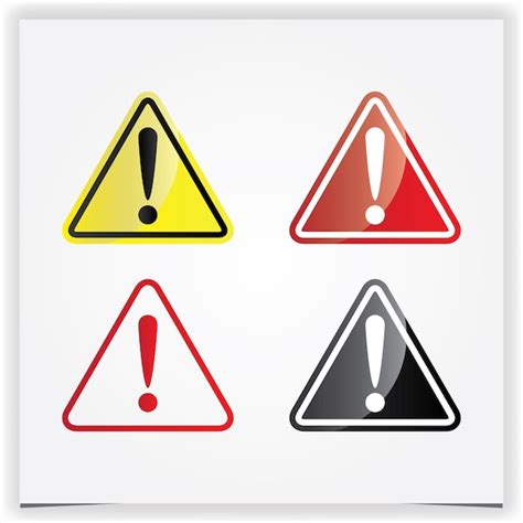 Premium Vector Set Of Warning Sign Vector Design Premium