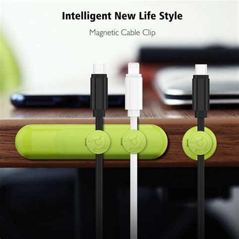 Kisscase Magnetic Cable Winder Clip Tidy Desktop Magnet Earphone Cord