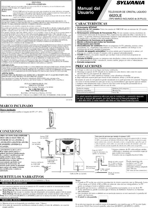Service Manual Sylvania Sst4272 Color Television 6