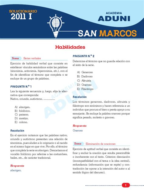 PDF Solucionario Examen De San Marcos DOKUMEN TIPS