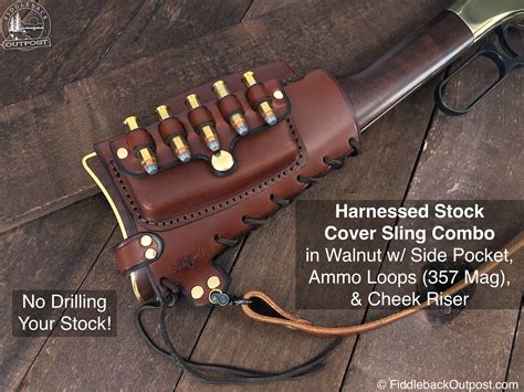 Rlo Custom Leather No Drill Harnessed Stock Cover Rifle Sling Co