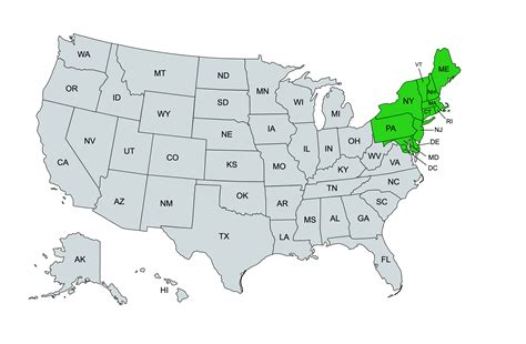eastern seaboard region nahpl