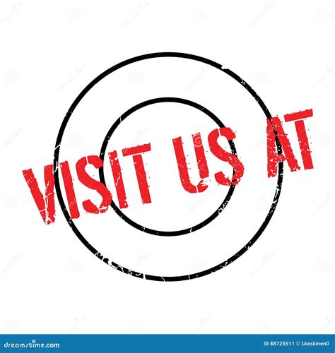 Visit Us At Rubber Stamp Stock Vector Illustration Of Stamp 88725511