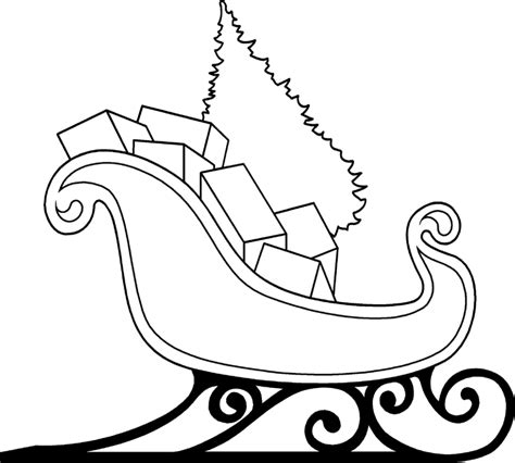 Santas Sleigh Drawing at GetDrawings.com | Free for personal use Santas Sleigh Drawing of your ...