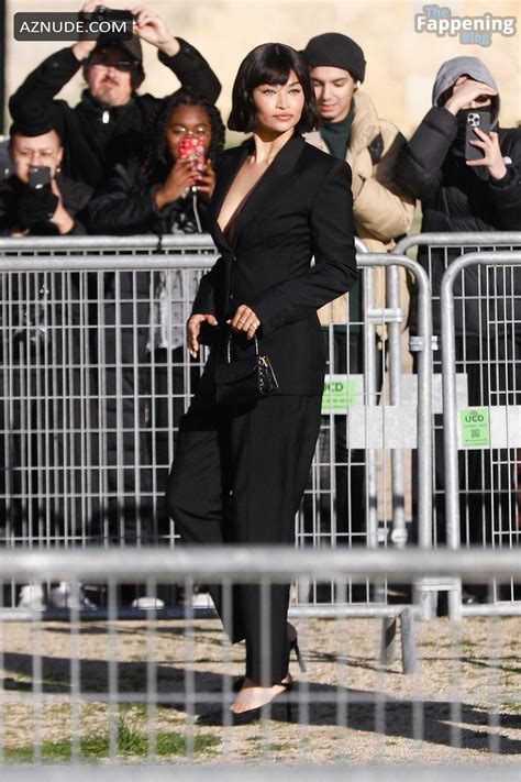 Shanina Shaik Sexy Flaunts Her Hot Tits At The Givenchy Fashion Show In Paris Aznude