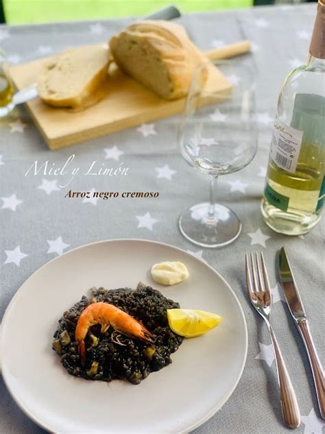 Miel Y Lim N Recetas Arroz Negro Cremoso