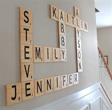 CARVED Scrabble Wall Tiles 4 5 And 5 5 Scrabble Wall Letters Scrabble