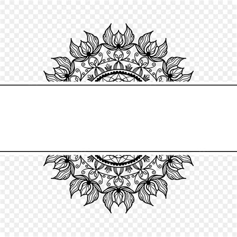 Black And White Lineart Mandala Drawing Border, Wing Drawing, Man Drawing, Border Drawing PNG ...