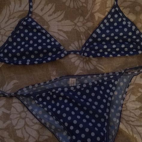Swim Blue And White Polka Dot Bikini Poshmark