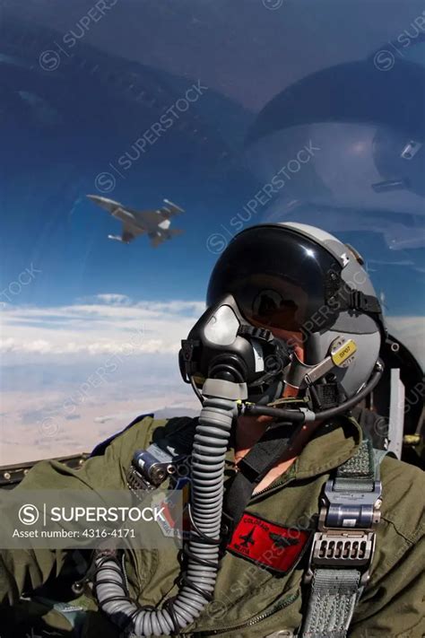 Cockpit View Of Pilot Of An F 16 SuperStock