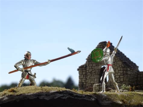 Lance Diorama Low Angle View Blue Weapon Day Aggression K Male