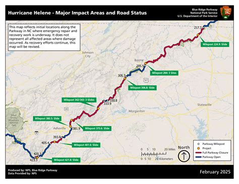Helene Recovery Projects - At a Glance - Blue Ridge Parkway (U.S