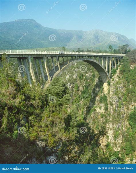 Storms River Bridge stock image. Image of route, engineering - 283916281