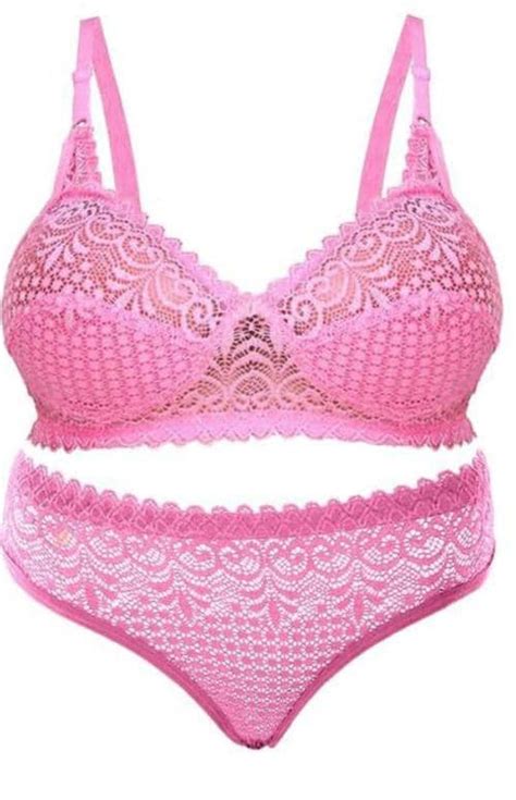 Buy Dhandai Fashion Bra Panty Set Self Design Lingerie Set Pink A Online At Best Prices In