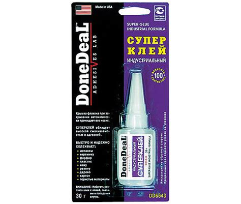 Клей циакриновый Done Deal Super Glue Industrial Formula 30g (DD6643 ...