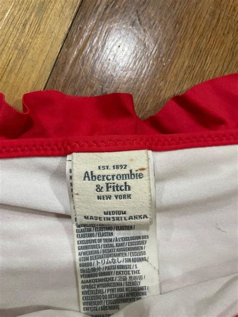 Abercrombie Red Stripes Bikini Buttom Women S Fashion Swimwear