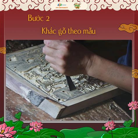Chạm - 🪵 BƯỚC 2 | KHẮC GỖ Từ nét vẽ trên gỗ, nghệ nhân dùng đục khắc ...