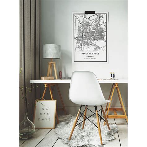 Niagara Falls Map Print Minimalistic Wall Art Poster City Etsy