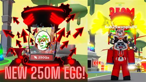 Opening The New 250m Egg In Roblox Clicker Simulator Youtube