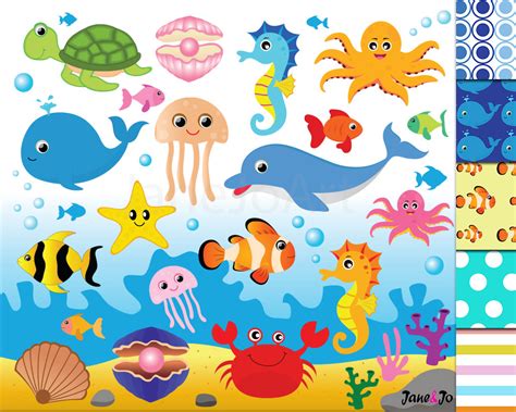ocean animals underwater clipart   cliparts  images
