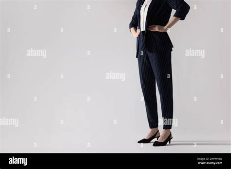 Woman White Trousers And Black Shoes Hi Res Stock Photography And