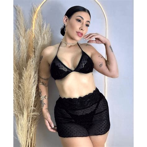 Conjunto Feminino Lingerie Trio Sexy Sensual Sutiã Calcinha Mini Saia De Tule SHEIN Brasil