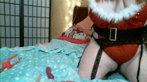 Glass Dildo F In Sexy Santa Lingerie WMV Format Arden Jade Clips4sale