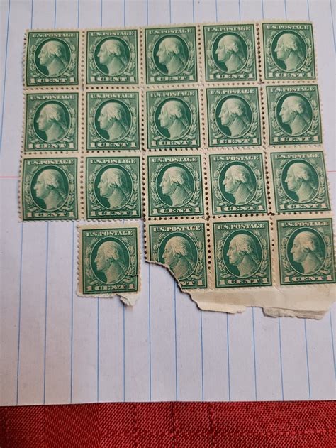 George Washington Green One Cent stamps | United States, Stamp / HipStamp